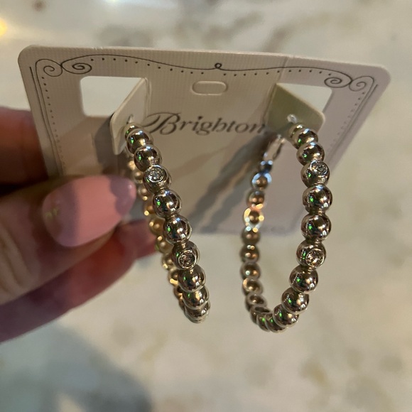 Brighton Jewelry - NEW ❤️BRIGHTON TWINKLE GRANULATION LARGE HOOPS